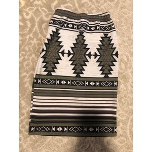 Printed midi skirt